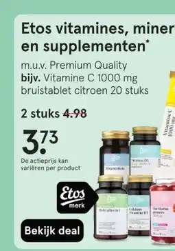 Etos Etos vitamines, mineralen en supplementen aanbieding