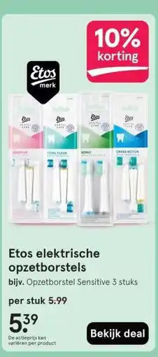 Etos Etos elektrische opzetborstels aanbieding