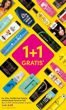 DA Poly Palette, Schwarzkopf, Syoss en Taft aanbieding