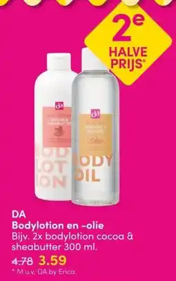 DA DA Bodylotion en -olie aanbieding