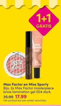 DA Max Factor en Miss Sporty aanbieding