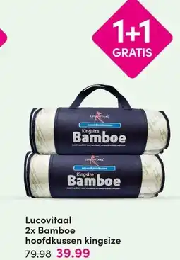 DA Lucovitaal 2x Bamboe hoofdkussen kingsize aanbieding