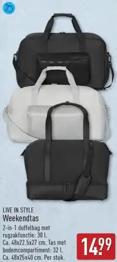 ALDI Live in style weekendtas aanbieding