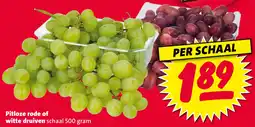Nettorama Pitloze rode of witte druiven aanbieding