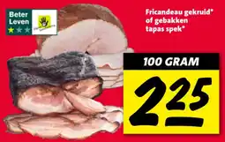 Nettorama Fricandeau gekruid of gebakken tapas spek aanbieding