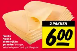Nettorama Familie Nijland boerderijkaas gesneden aanbieding