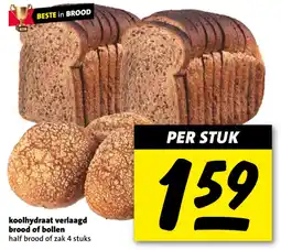 Nettorama Koolhydraat verlaagd brood of bollen aanbieding