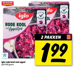 Nettorama Iglo rode kool met appel aanbieding