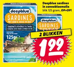Nettorama Deepblue sardines in zonnebloemolie aanbieding