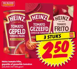 Nettorama Heinz tomato frito, gepelde of gezeefde tomaten aanbieding