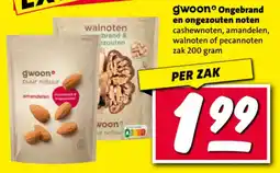 Nettorama gwoon Ongebrand en ongezouten noten aanbieding