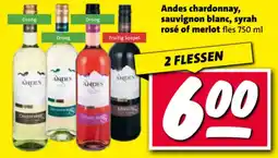 Nettorama Andes chardonnay, sauvignon blanc, syrah rosé of merlot aanbieding