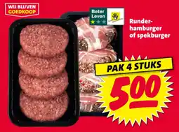 Nettorama Runderhamburger of spekburger aanbieding