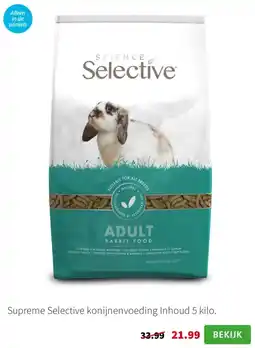 Intratuin Supreme Selective konijnenvoeding aanbieding