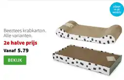 Intratuin Beeztees krabkarton. Alle varianten. aanbieding