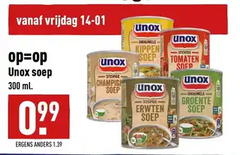 ALDI Unox soep 300 ml aanbieding