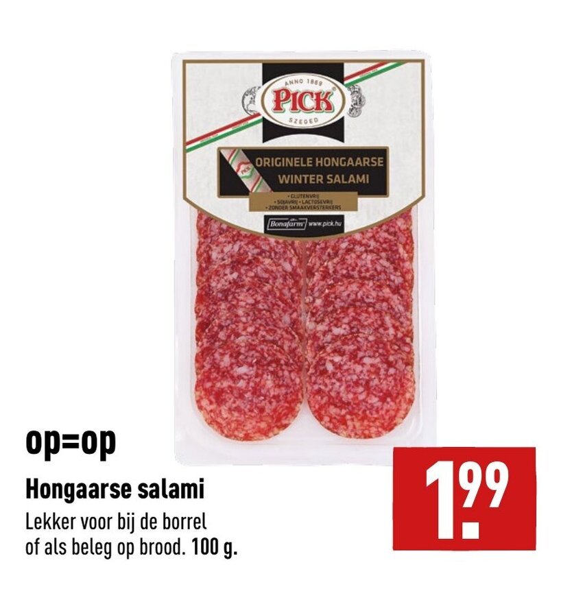 Hongaarse salami 100 g aanbieding bij ALDI