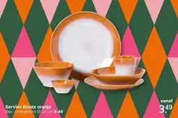 Xenos Servies Roots oranje aanbieding