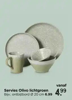 Xenos Servies Olivo lichtgroen aanbieding