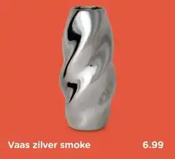 Xenos Vaas zilver smoke aanbieding