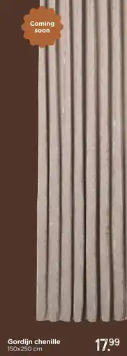 Xenos Gordijn chenille aanbieding