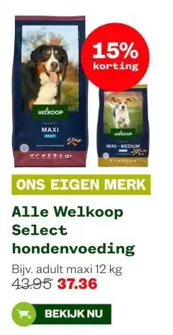 Welkoop Alle Welkoop Select hondenvoedin aanbieding