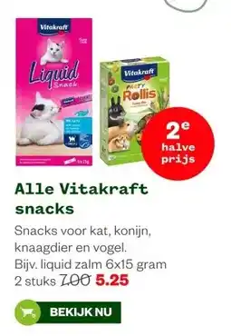 Welkoop Alle Vitakraft snacks aanbieding