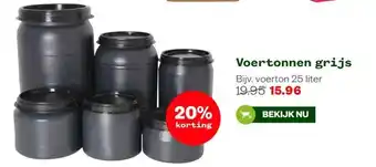 Welkoop Voertonnen grijs aanbieding