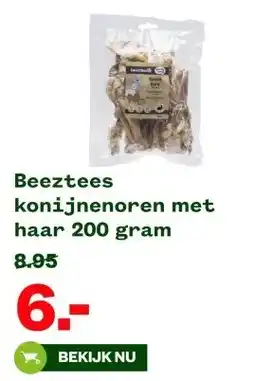 Welkoop Beeztees konijnenoren aanbieding