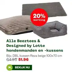 Welkoop Alle Beeztees & Designed by Lotte hondenmanden en -kussens aanbieding