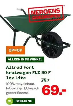 Welkoop Altrad Fort kruiwagen FLZ 90 F lex Lite aanbieding