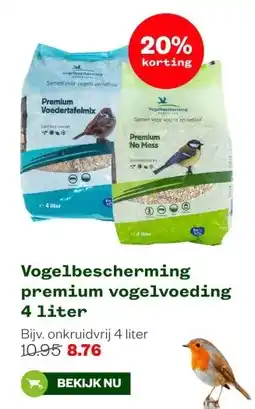 Welkoop Vogelbescherming premium vogelvoeding aanbieding