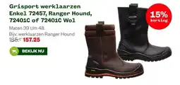 Welkoop Grisport werklaarzen Enkel 72457, Ranger Hound, 72401C of 72401C Wol aanbieding