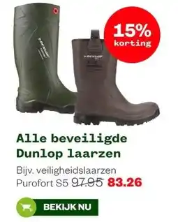 Welkoop Alle beveiligde Dunlop laarzen aanbieding