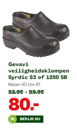 Welkoop Gevaviveiligheidsklompen Syrdic S3 of 1250 SB aanbieding