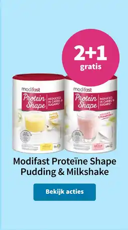 Plein.nl Modifast Proteïne Shape Pudding & Milkshake aanbieding