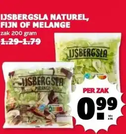 MCD Supermarkt IJSBERGSLA NATUREL, FIJN OF MELANGE aanbieding