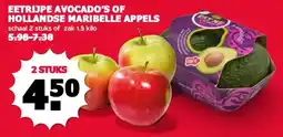 MCD Supermarkt EETRIJPE AVOCADO'S OF HOLLANDSE MARIBELLE APPELS aanbieding