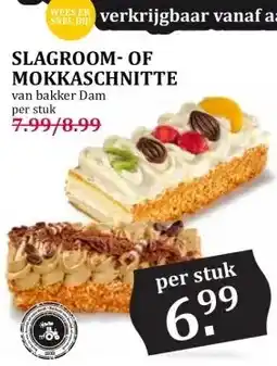 MCD Supermarkt SLAGROOM-OF MOKKASCHNITTE aanbieding