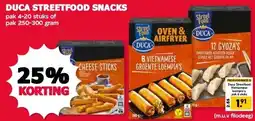 MCD Supermarkt DUCA STREETFOOD SNACKS aanbieding