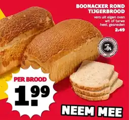 MCD Supermarkt BOONACKER ROND TIJGERBROOD aanbieding