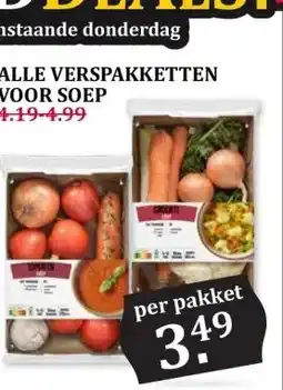 MCD Supermarkt ALLE VERSPAKKETTEN VOOR SOEP aanbieding