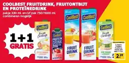 MCD Supermarkt COOLBEST FRUITDRINK, FRUITONTBIJT EN PROTEÏNEDRINK aanbieding