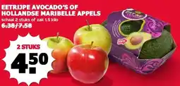 MCD Supermarkt EETRIJPE AVOCADO'S OF HOLLANDSE MARIBELLE APPELS aanbieding