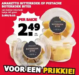 MCD Supermarkt AMARETTO BITTERKOEK OF PISTACHE BOTERKOEK BITES aanbieding