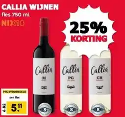 MCD Supermarkt CALLIA WIJNEN aanbieding