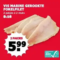 MCD Supermarkt VIS MARINE GEROOKTE FORELFILET aanbieding