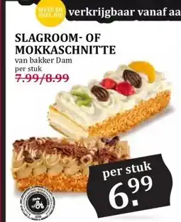 MCD Supermarkt SLAGROOM-OF MOKKASCHNITTE aanbieding