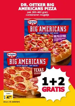 MCD Supermarkt DR. OETKER BIG AMERICANS PIZZA aanbieding