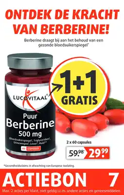 Lucovitaal Puur Berberine 500 mg aanbieding